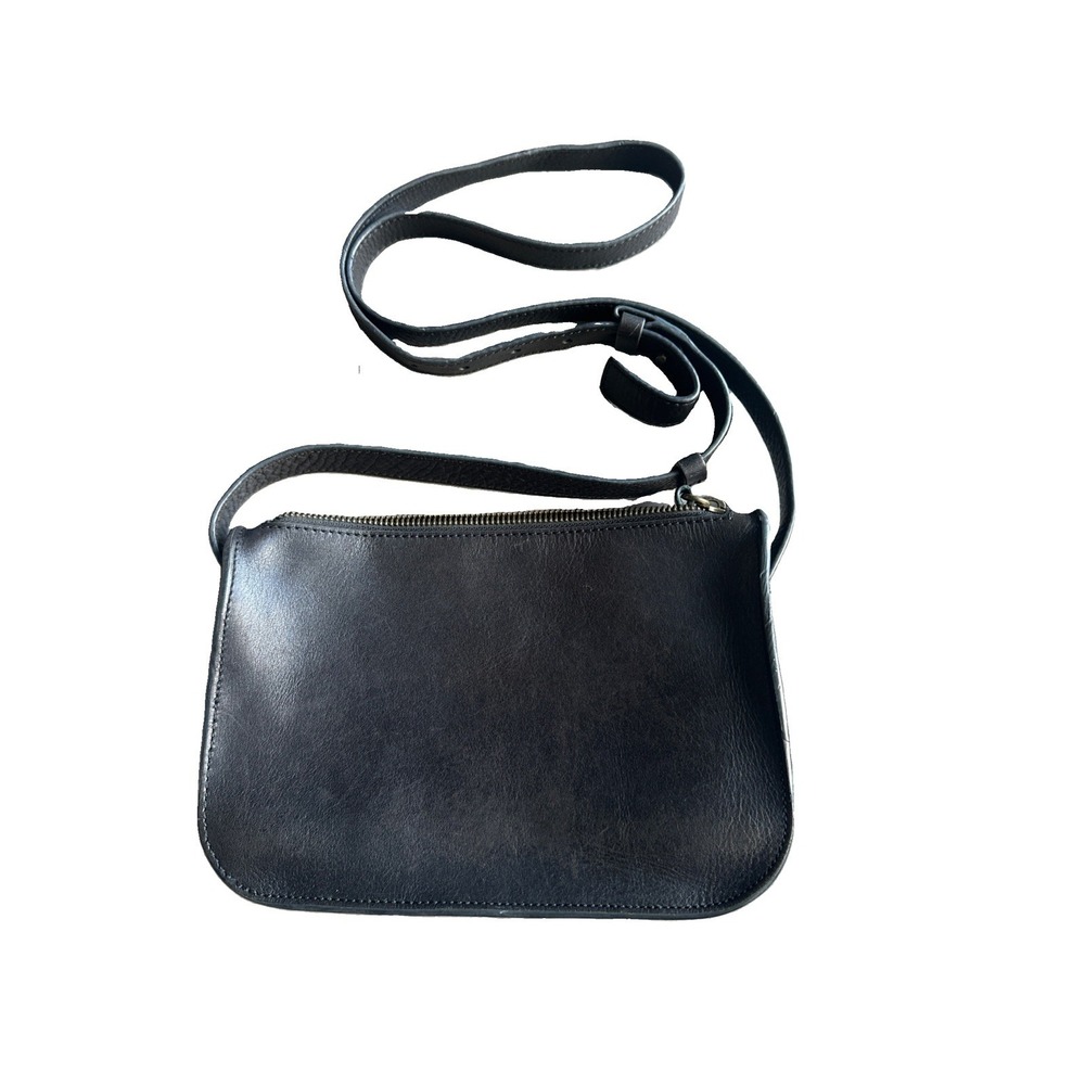 Lucky Brand Small Vintage Black Leather Crossbody Bag